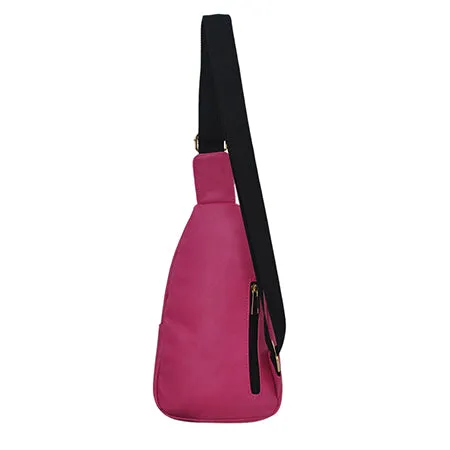 Hot Pink NGIL Faux Leather Sling Shoulder Bag