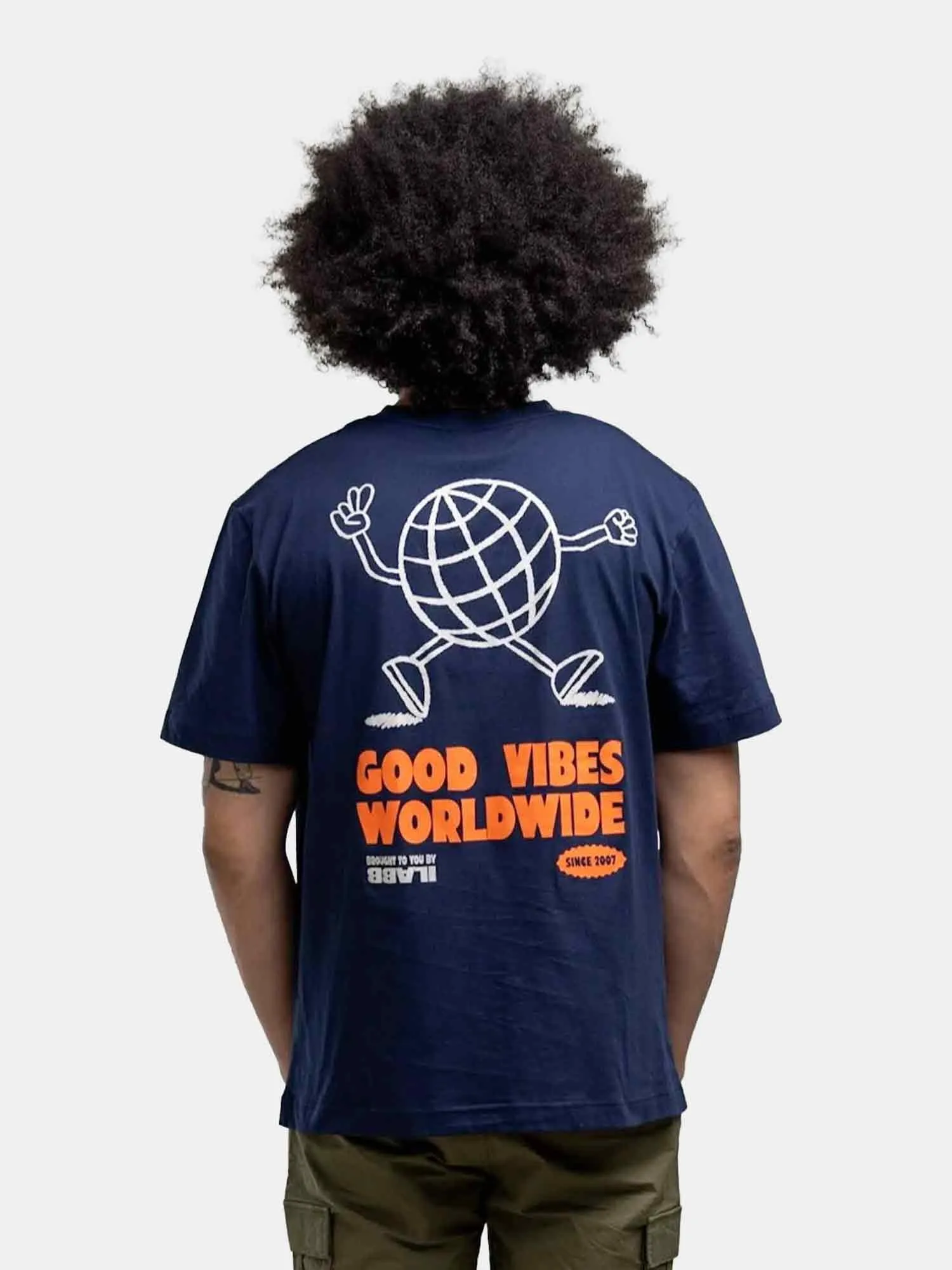 ilabb Vibes Oversized Block Tee - Navy