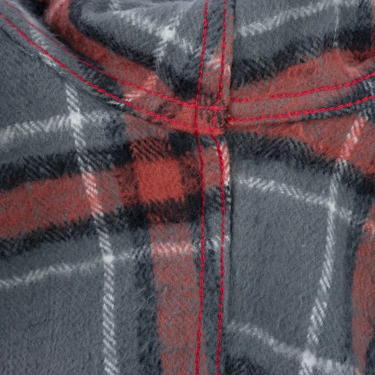 Iron Heart - IHSH-369-GRY - 12oz Slubby Heavy Flannel Herringbone Check Western Shirt - Grey