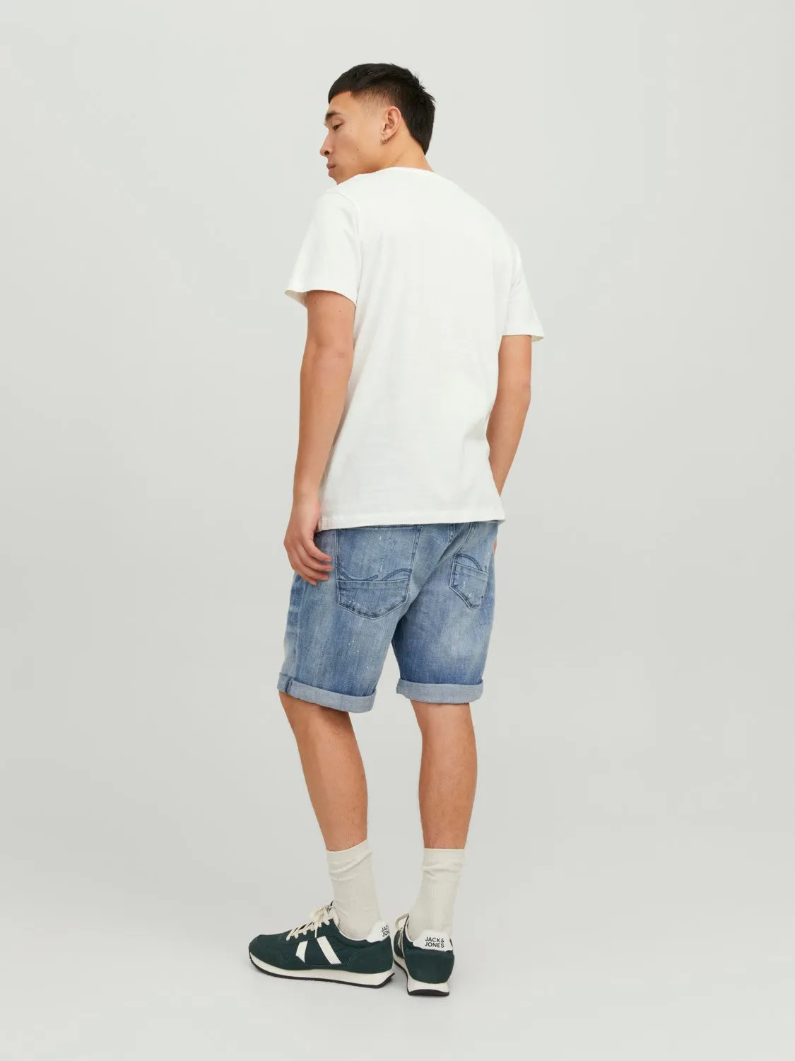 Jack & Jones Mens T-Shirt 'JJEJEANS TEE' Print Crew Neck