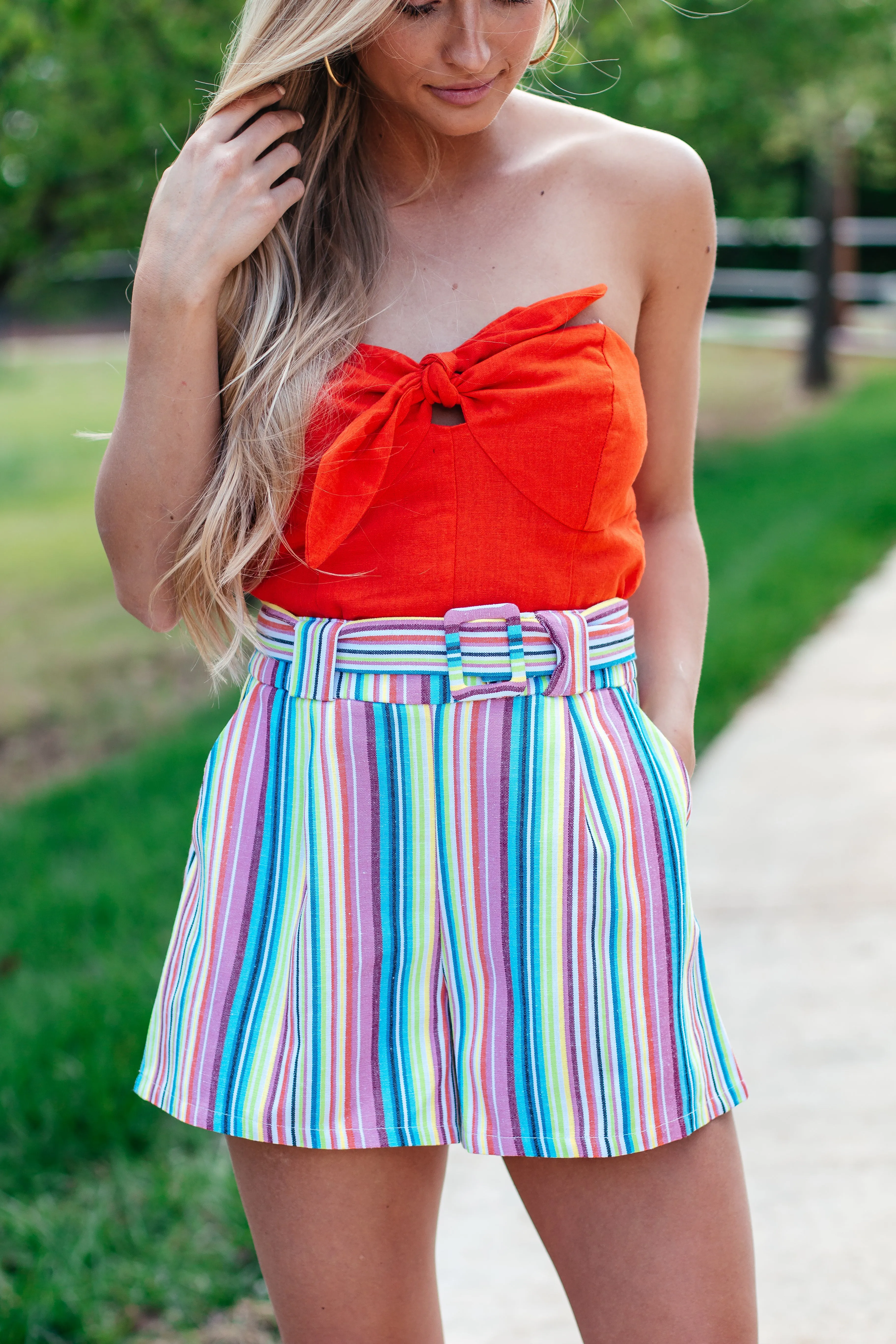 Just Friends Tomato Crop Top