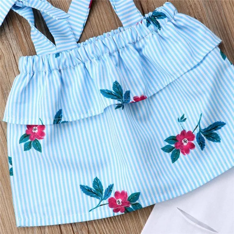 Kids' Summer Floral Sleeveless Sling Top