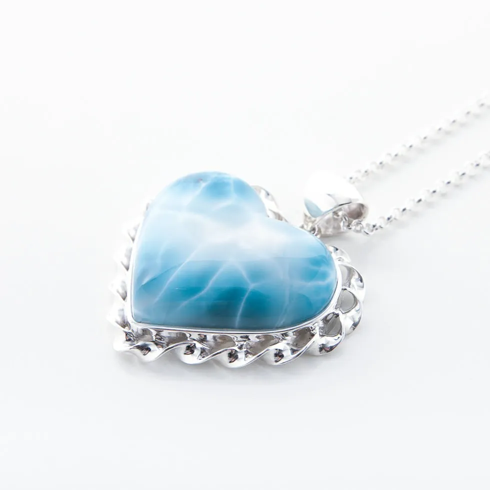 Larimar Heart Pendant Verity