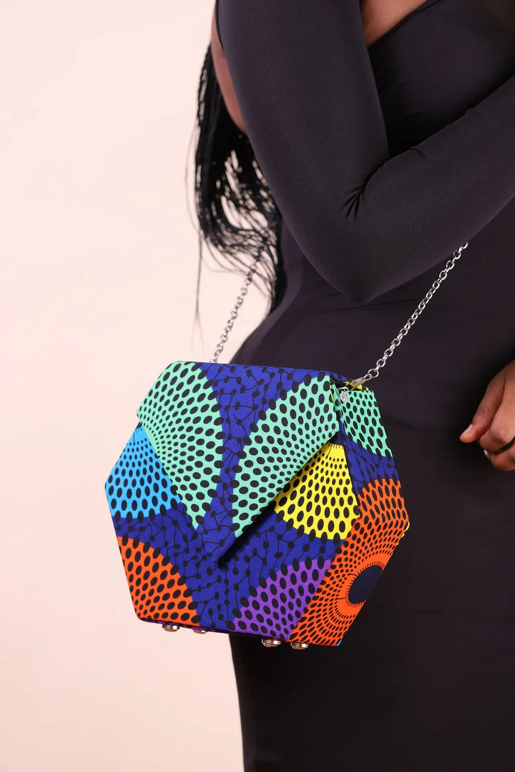 LIA African Print Midsize Bag