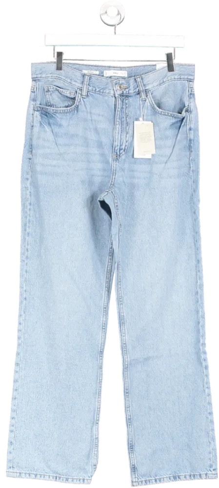 MANGO Blue Mid Rise Straight Jeans - Matilda BNWT UK 14