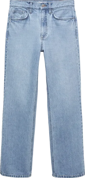 MANGO Blue Mid Rise Straight Jeans - Matilda BNWT UK 14