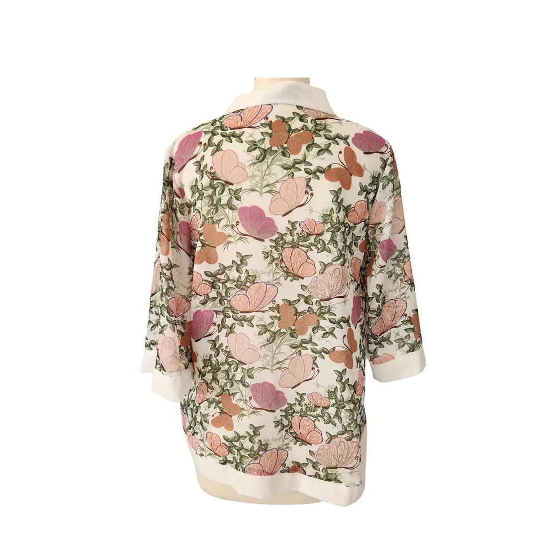 Mela London Butterfly Printed Kimono Cover-up | Pre Loved |