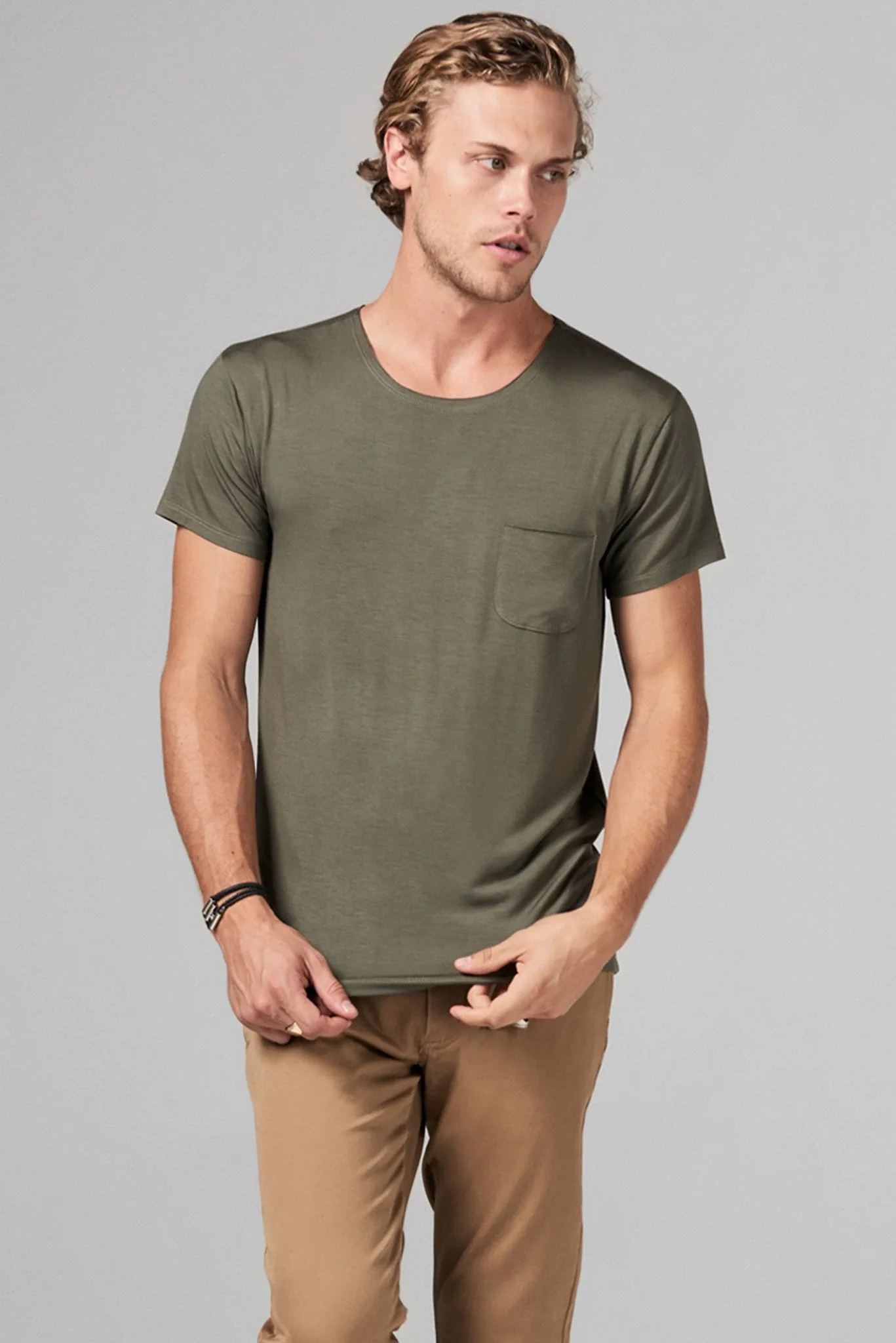 Men's Modal Pocket Sailor Crew Neck Tee