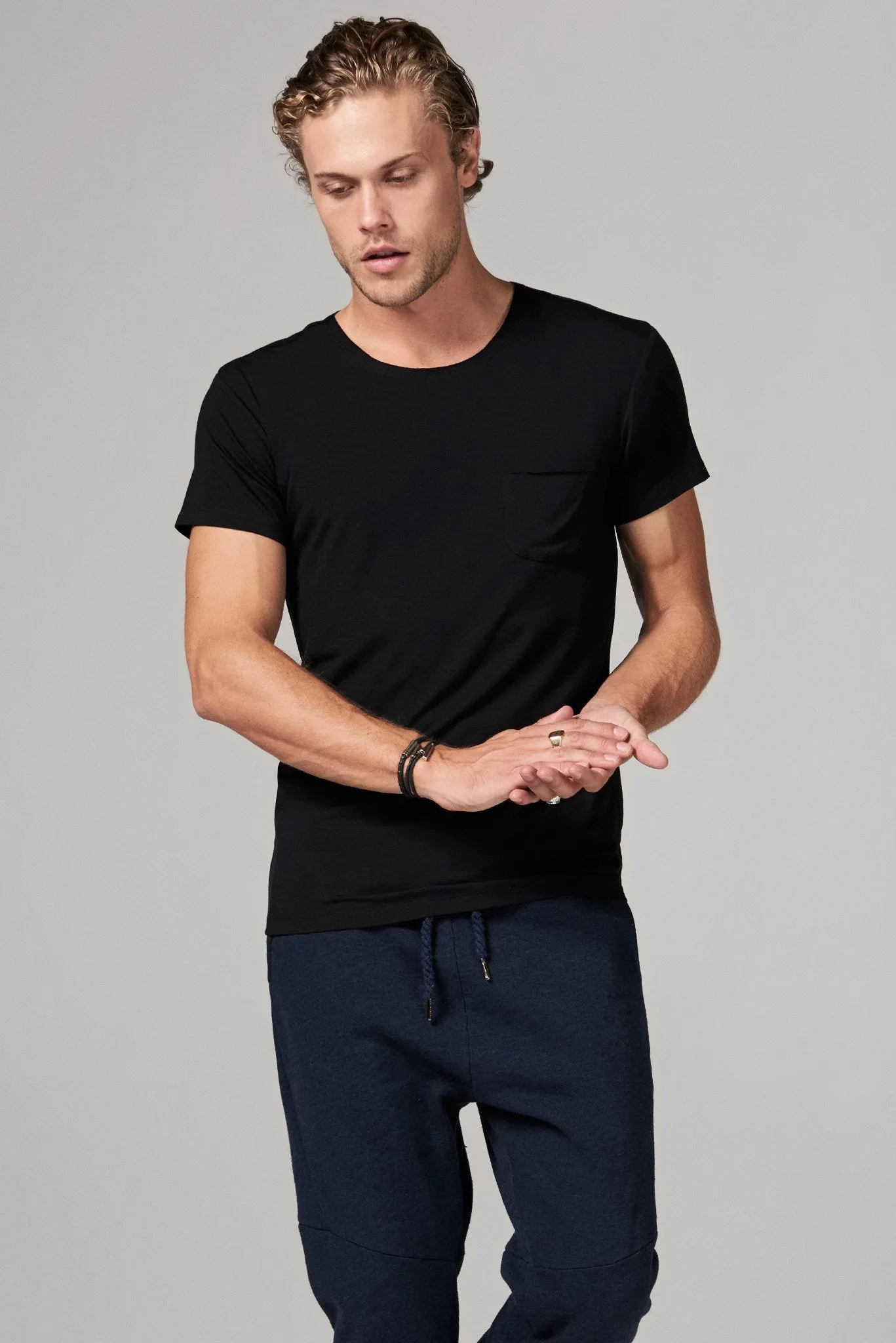 Men's Modal Pocket Sailor Crew Neck Tee