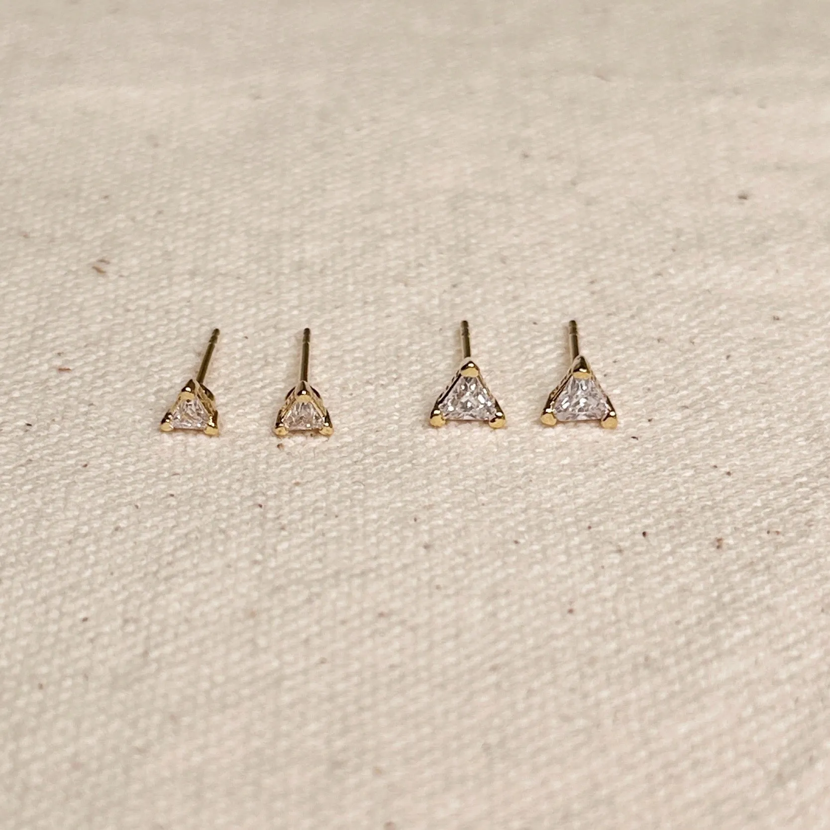 Mini CZ Triangle Stud