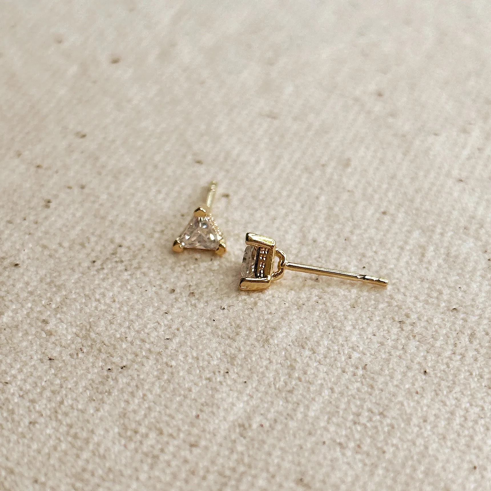 Mini CZ Triangle Stud