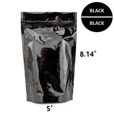 Mylar Bag Opaque Black 1/2 Oz - 14 Grams