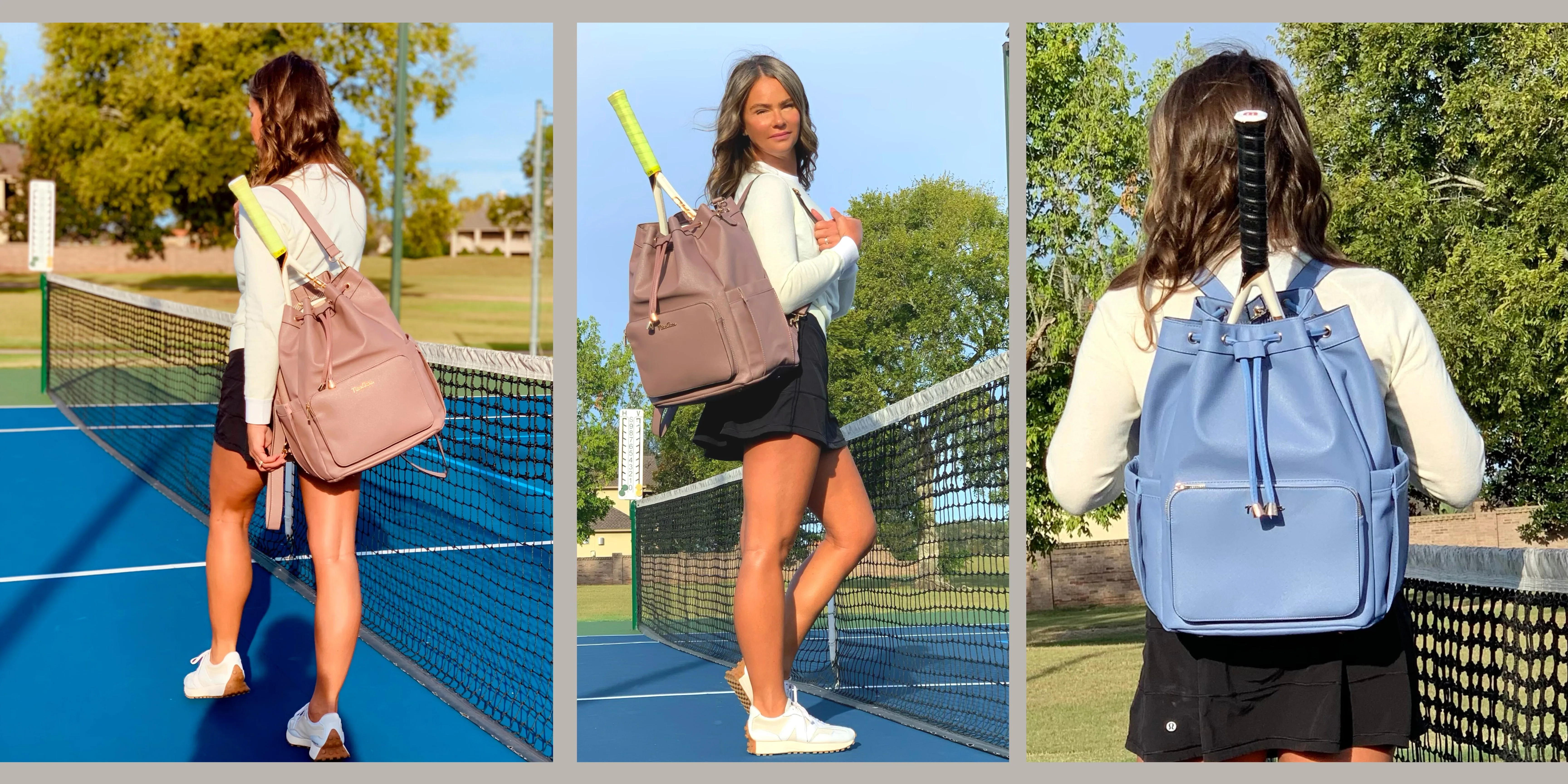 NiceAces Dara Drawstring Tennis and Pickleball and Travel Backpack