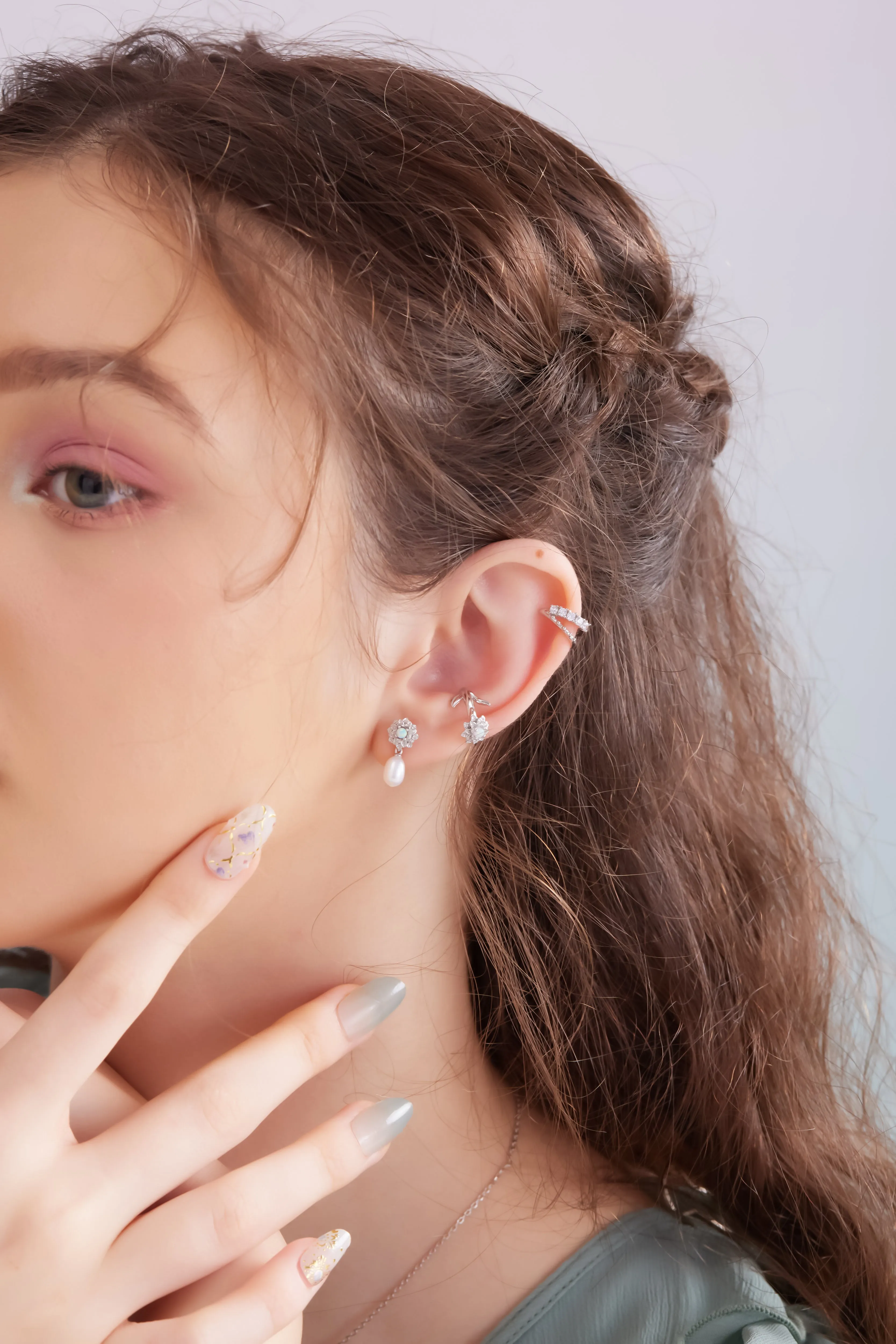 Opal & Freshwater Pearl Silver Earrings - Marigold