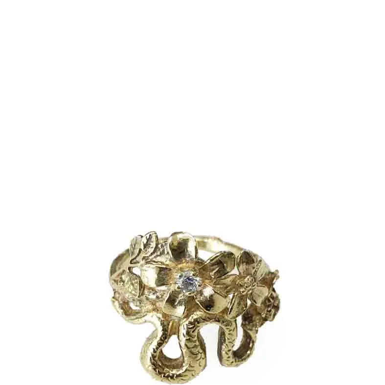 Original Sin Snake & Flower Ring