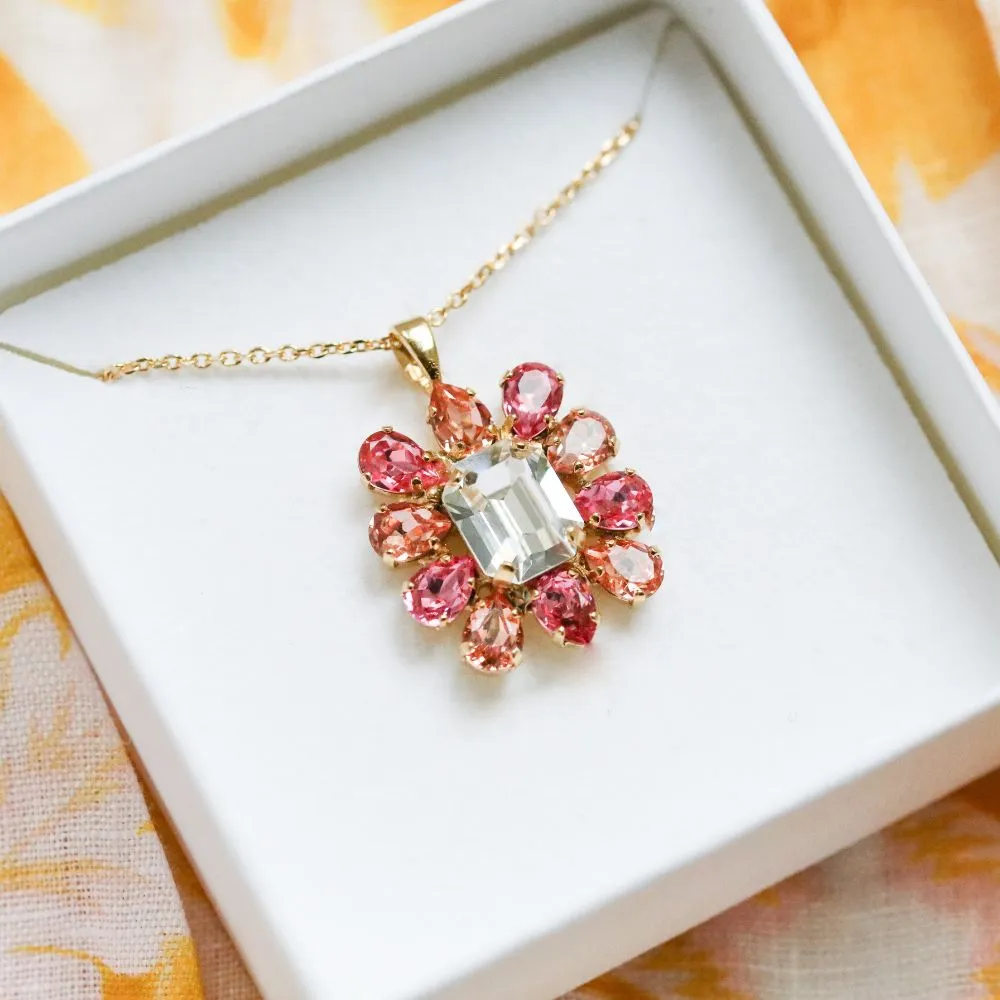 Peony Necklace / Coral Combo