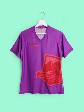 Purple Unisex Polyester Sports T-shirt Cycling Jersey