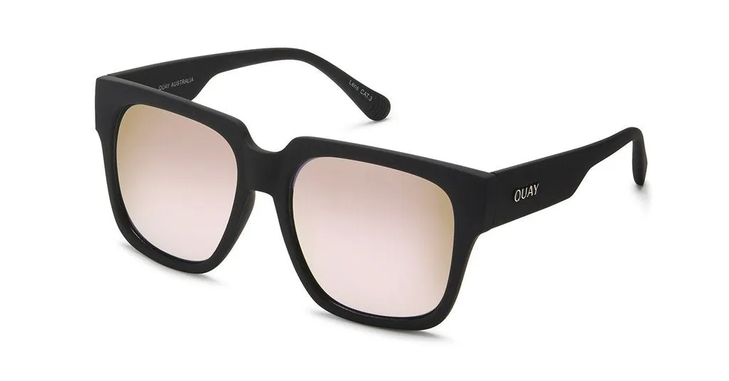 Quay On the Prowl Black Pink Sunglasses