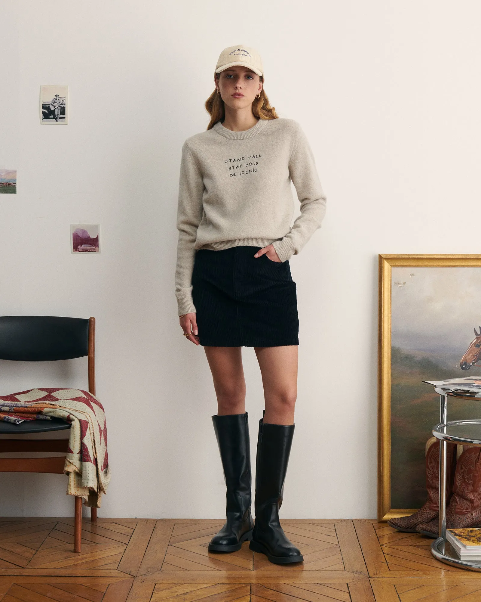 "Stand Tall Be Iconic" choiseul wool sweater