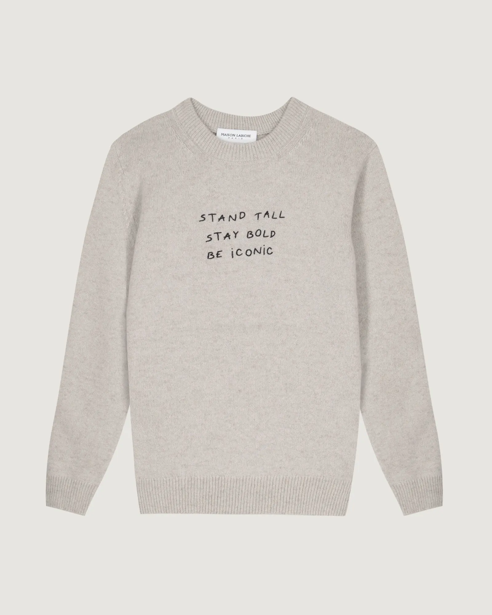 "Stand Tall Be Iconic" choiseul wool sweater