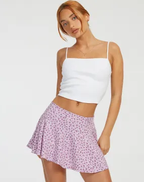 Rara Mini Skirt in Ditsy Rose Lilac