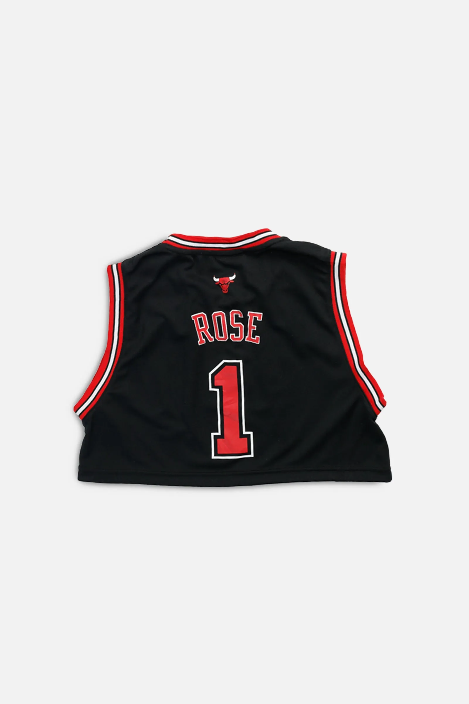 Rework Chicago Bulls NBA Crop Jersey - S