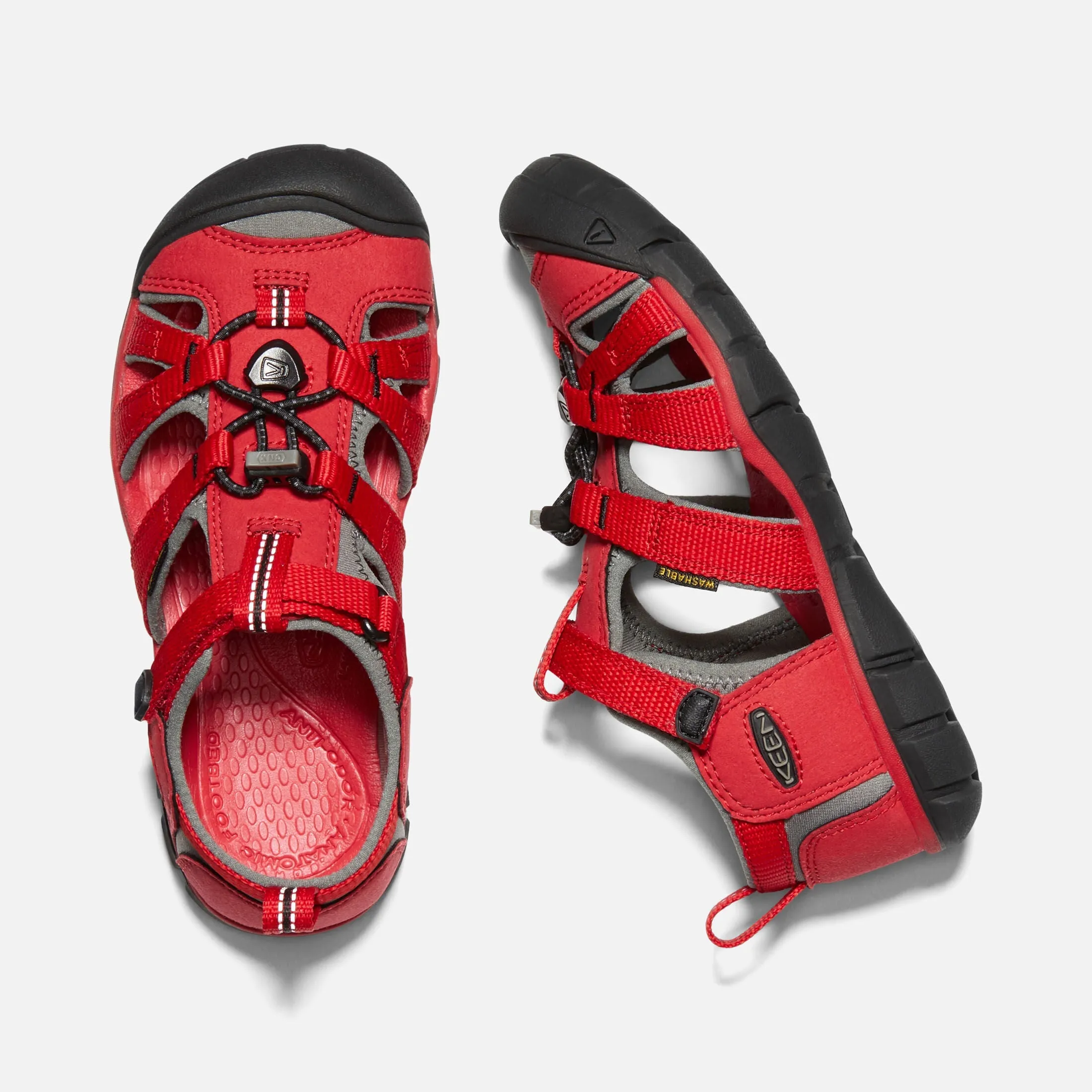 Seacamp II Kids' CNX Active Sandal - Racing Red/Gargoyle