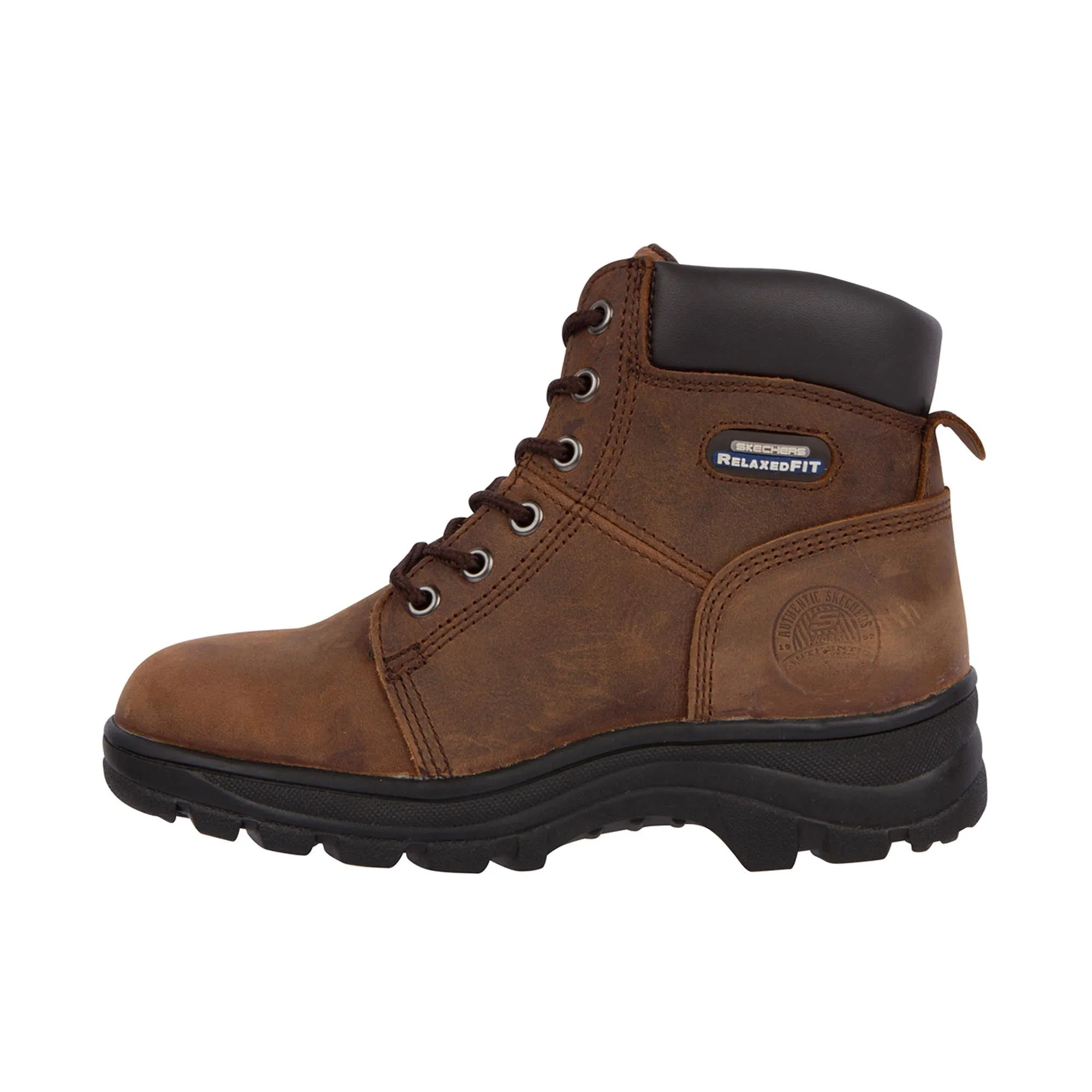 Skechers Womens Workshire - Peril Steel Toe Brown