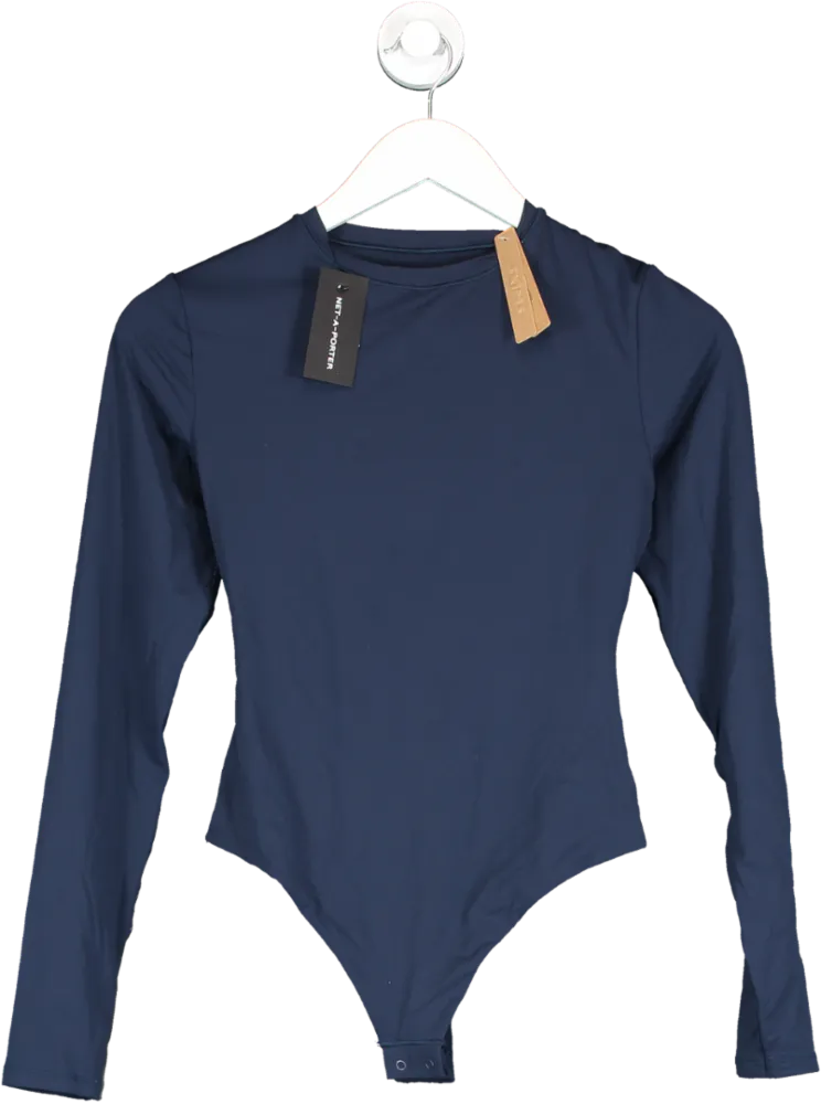 SKIMS Blue Fits Everybody Long Sleeve Crew Neck Bodysuit UK M