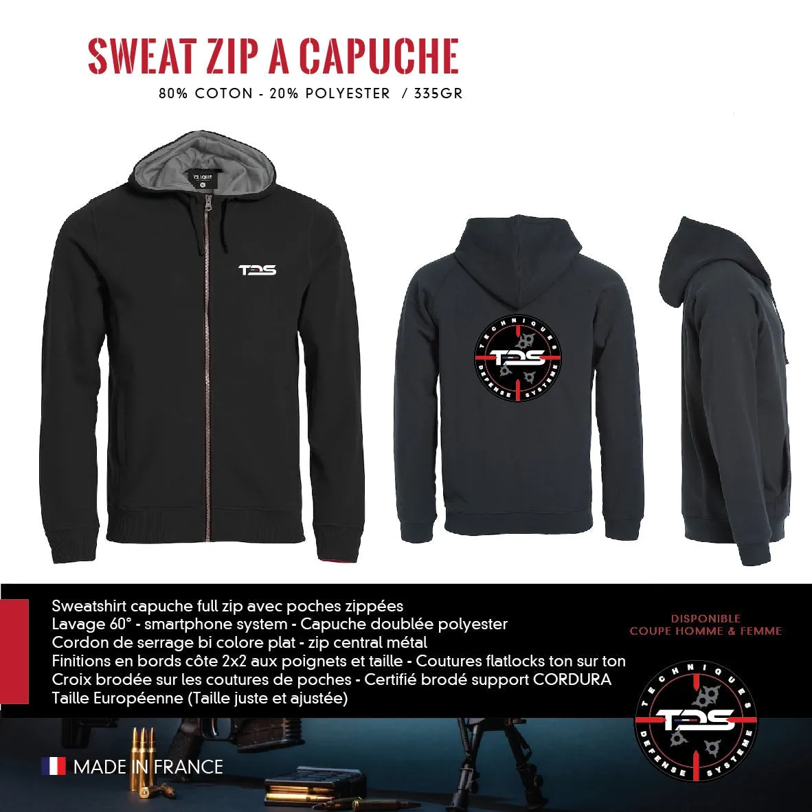 Sweat Zip a Capuche