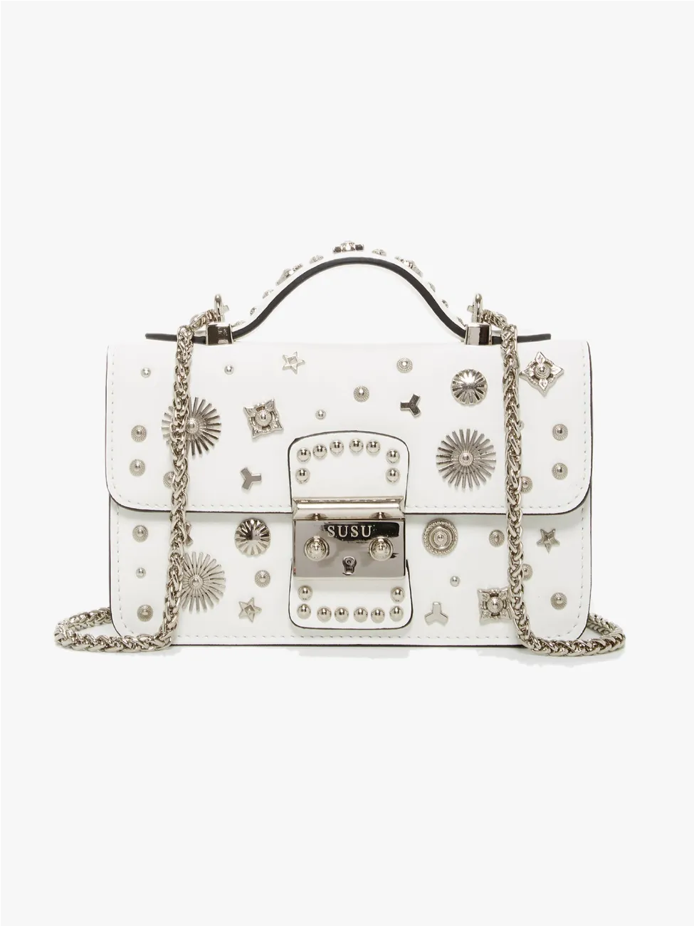 The Hollywood Small Leather Bag White