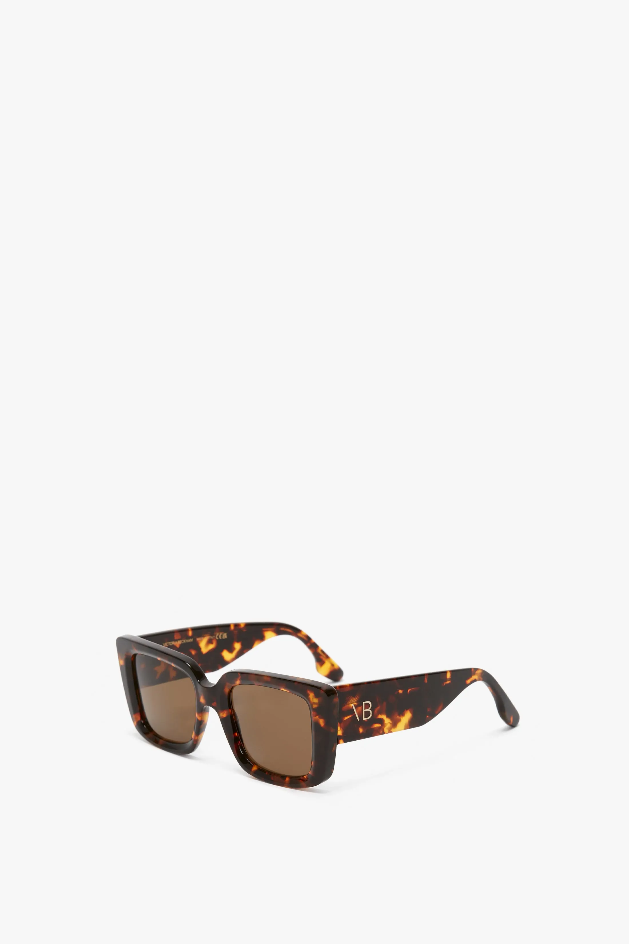 VB Monogram Detail Sunglasses in Dark Havana