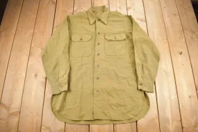 Vintage 1940s British Military Button Up Shirt / True Vintage / Militaria / Authentic Military Gear