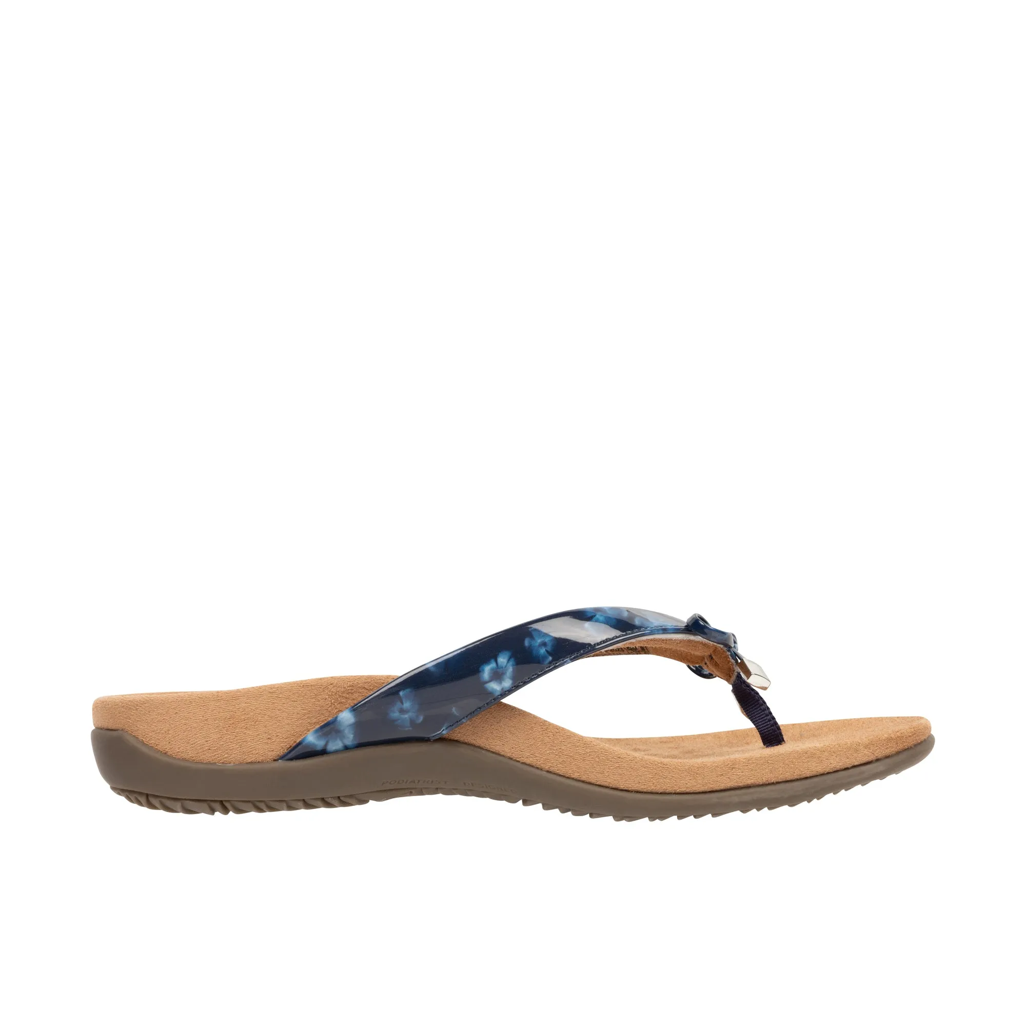 Vionic Womens Bella Toe Post Sandal Navy