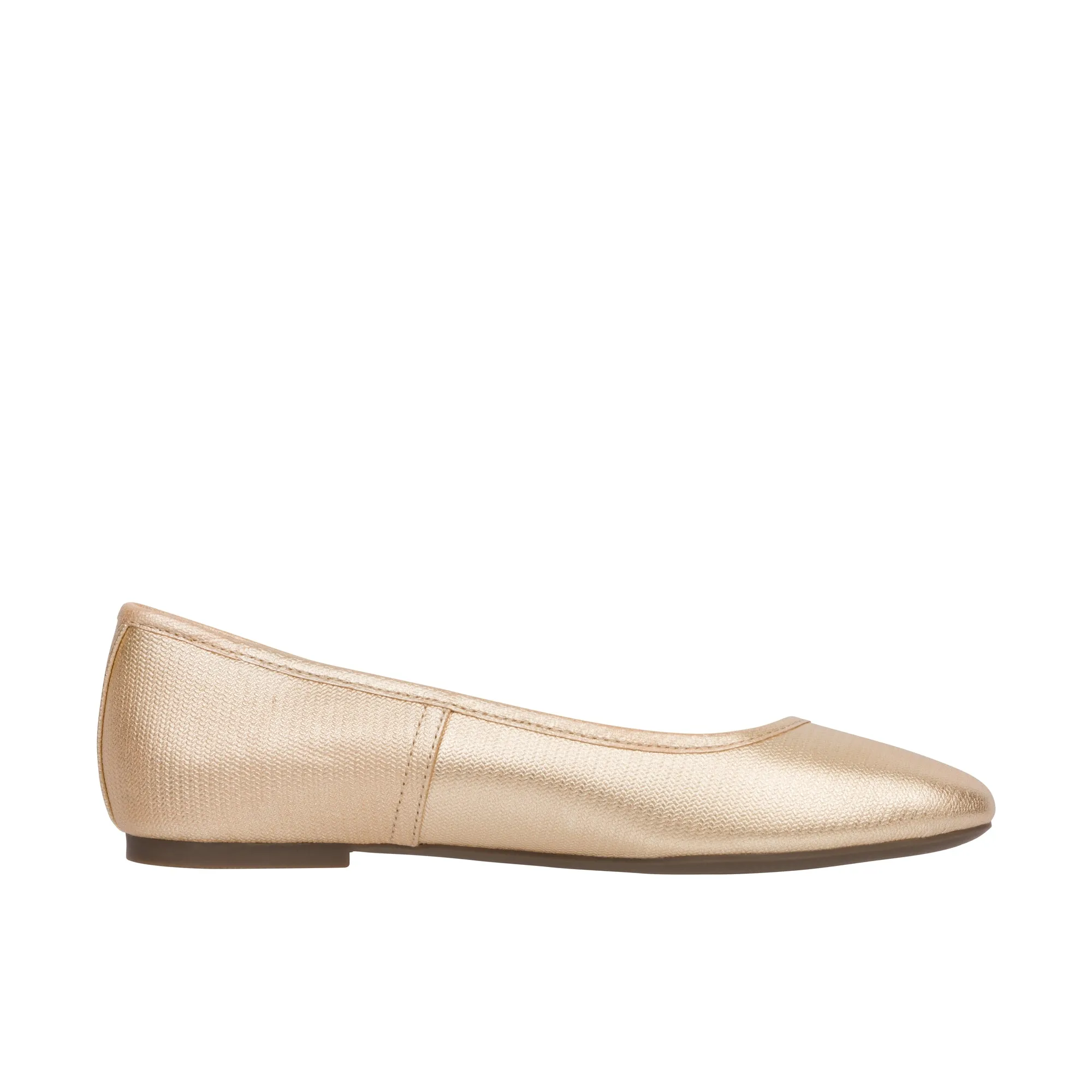 Vionic Womens Orinda Square Toe Ballet Flat Gold