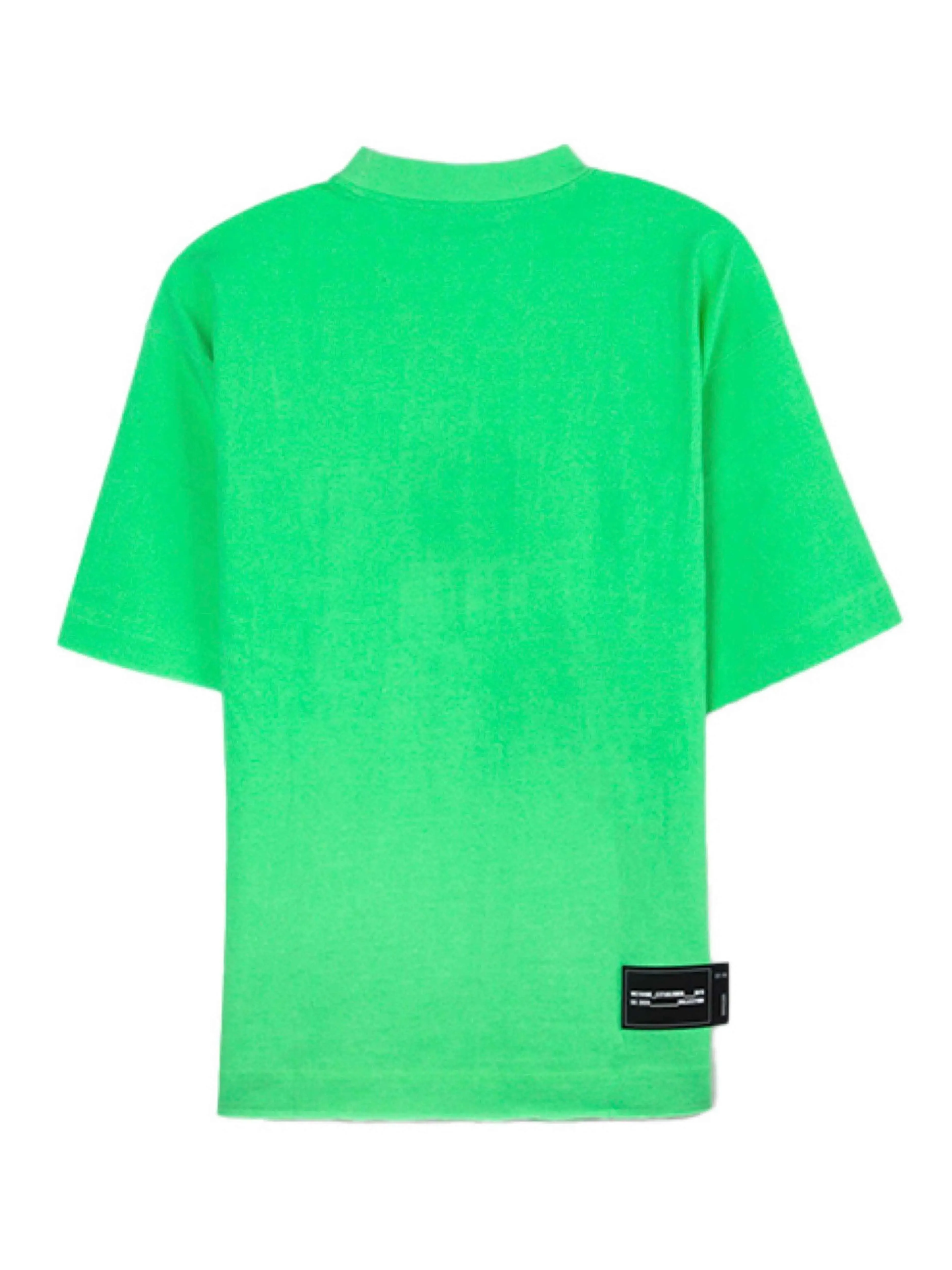 We11done Oversized Metal Logo Tee Green