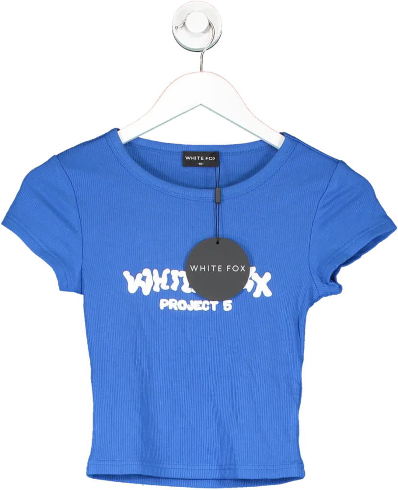 White Fox Blue Project 5 Ribbed Baby Tee UK XS