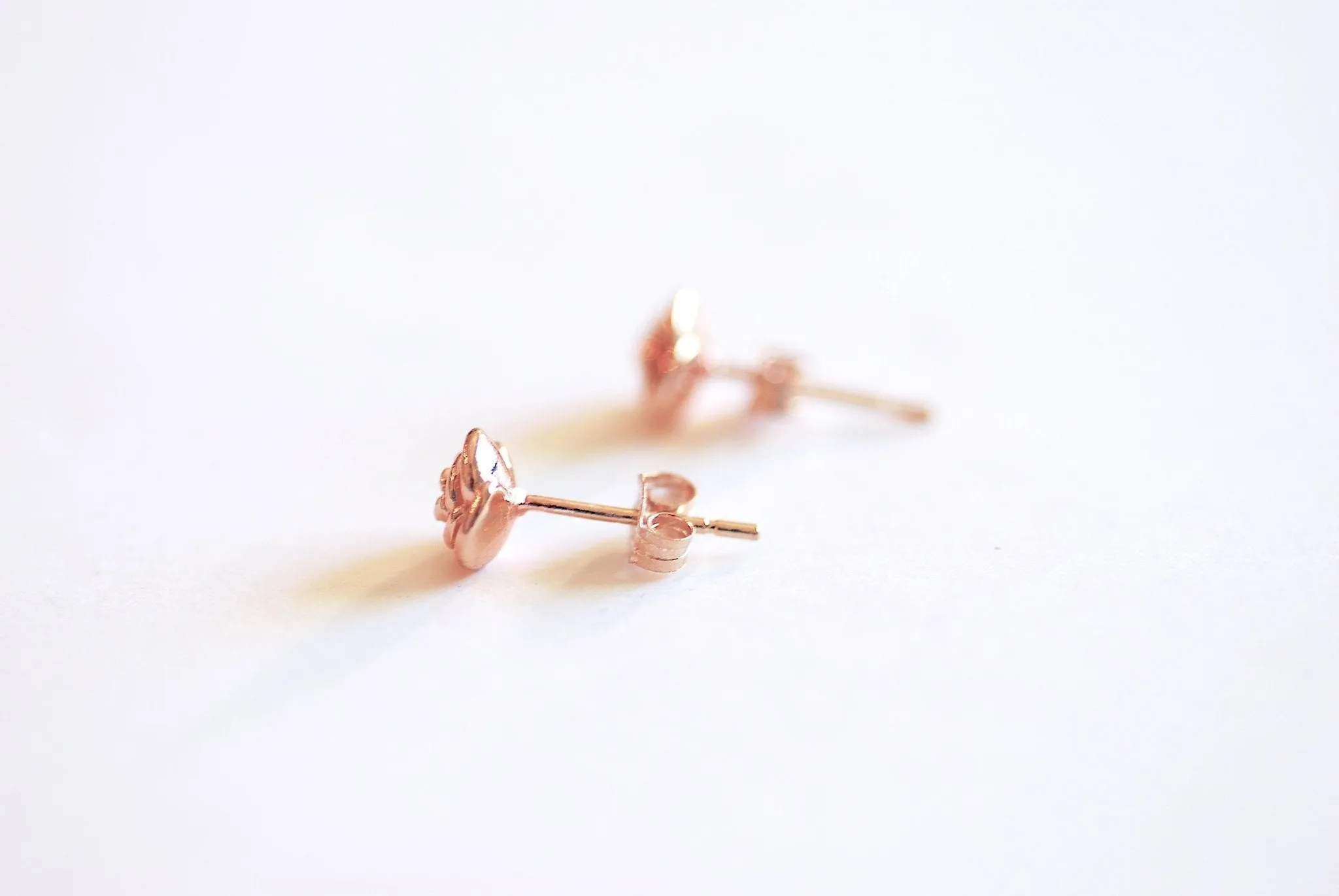 Wholesale Rose Stud Earrings- Vermeil Gold, 925 Sterling Silver, Rose Gold, Flower Earrings, Dainty Earrings, Everyday Earrings, Rose Post Studs