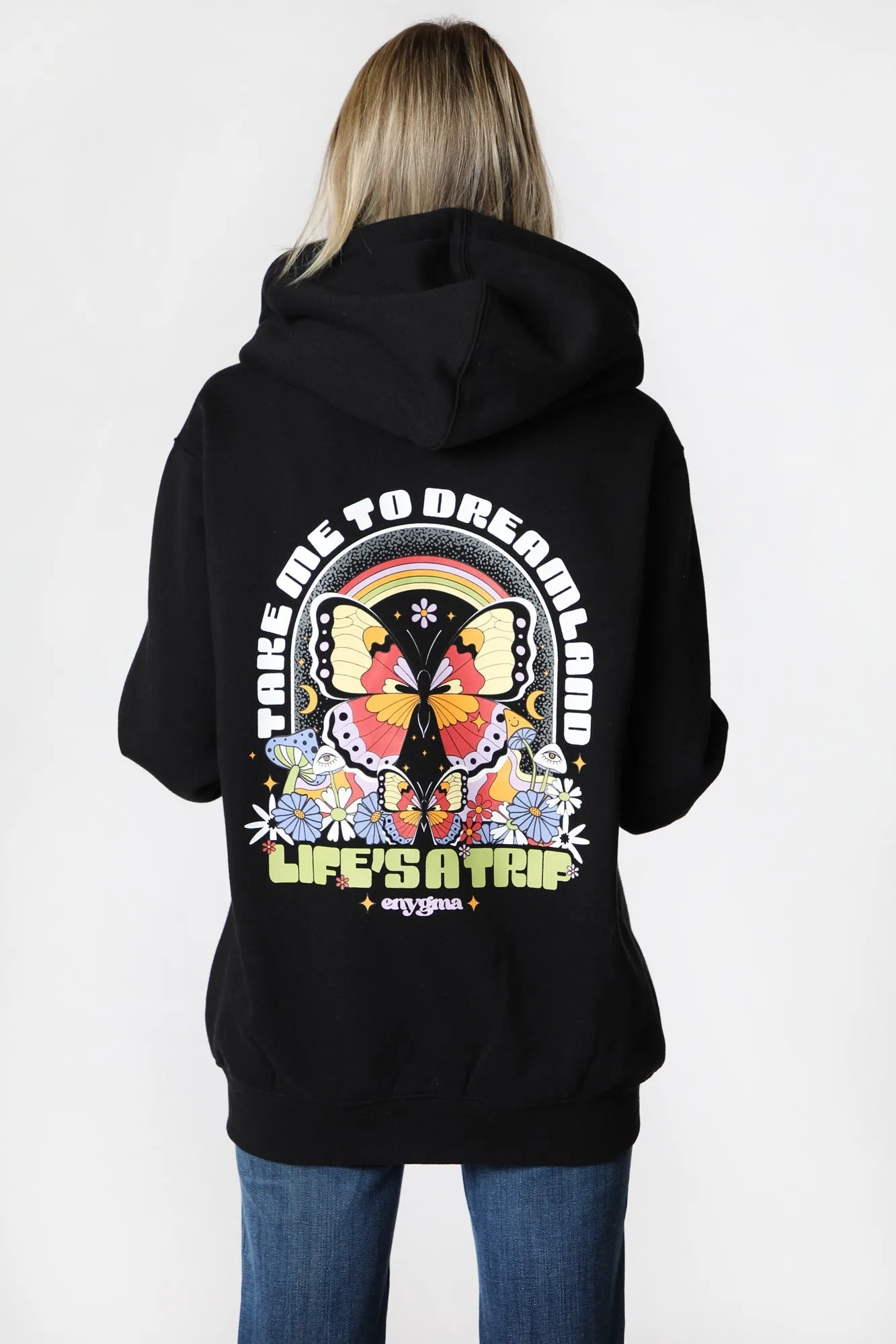 Womens Enygma Life's a Trip Graphic Zip-Up Hoodie