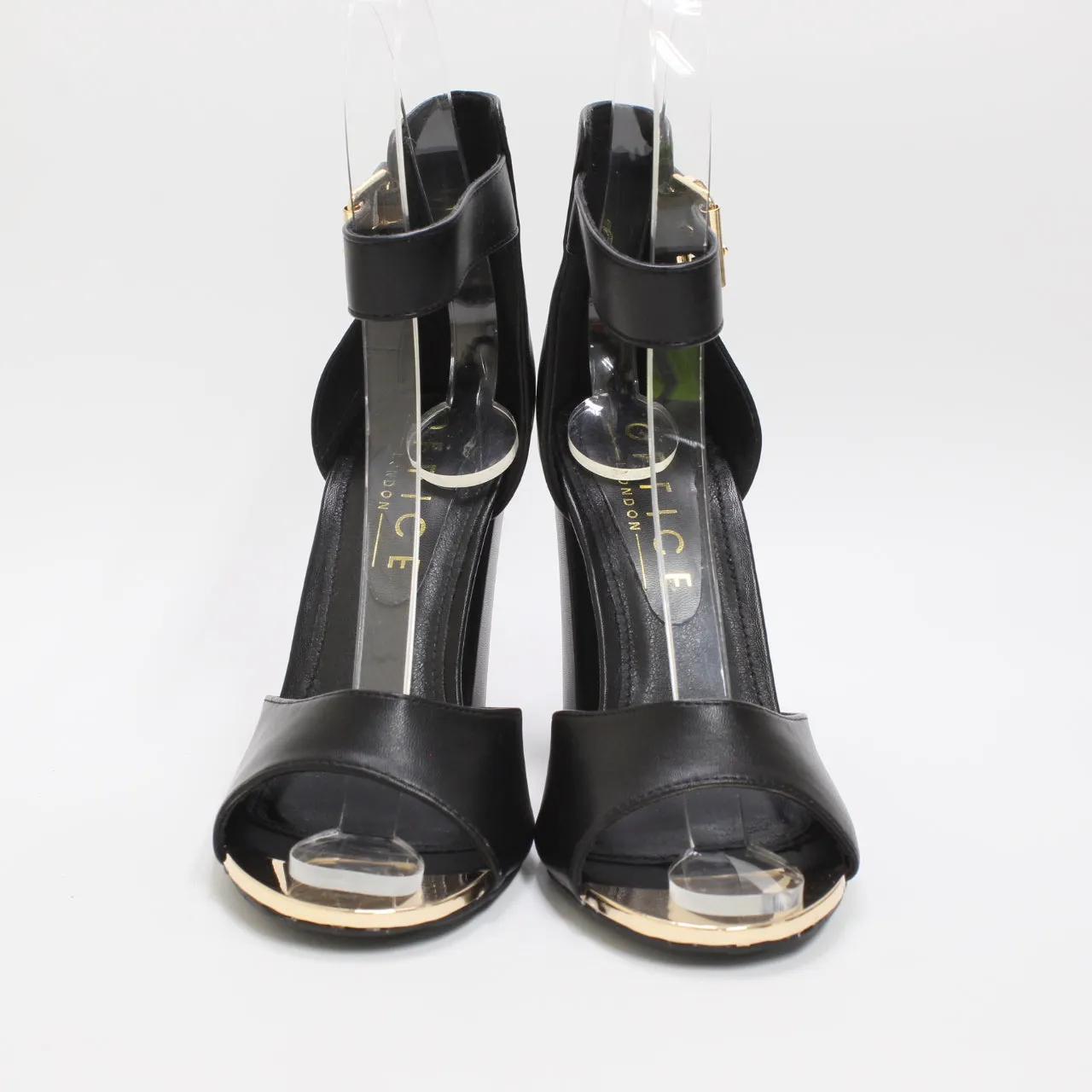 Womens Office Hark Buckle Ankle Strap Sandals Black