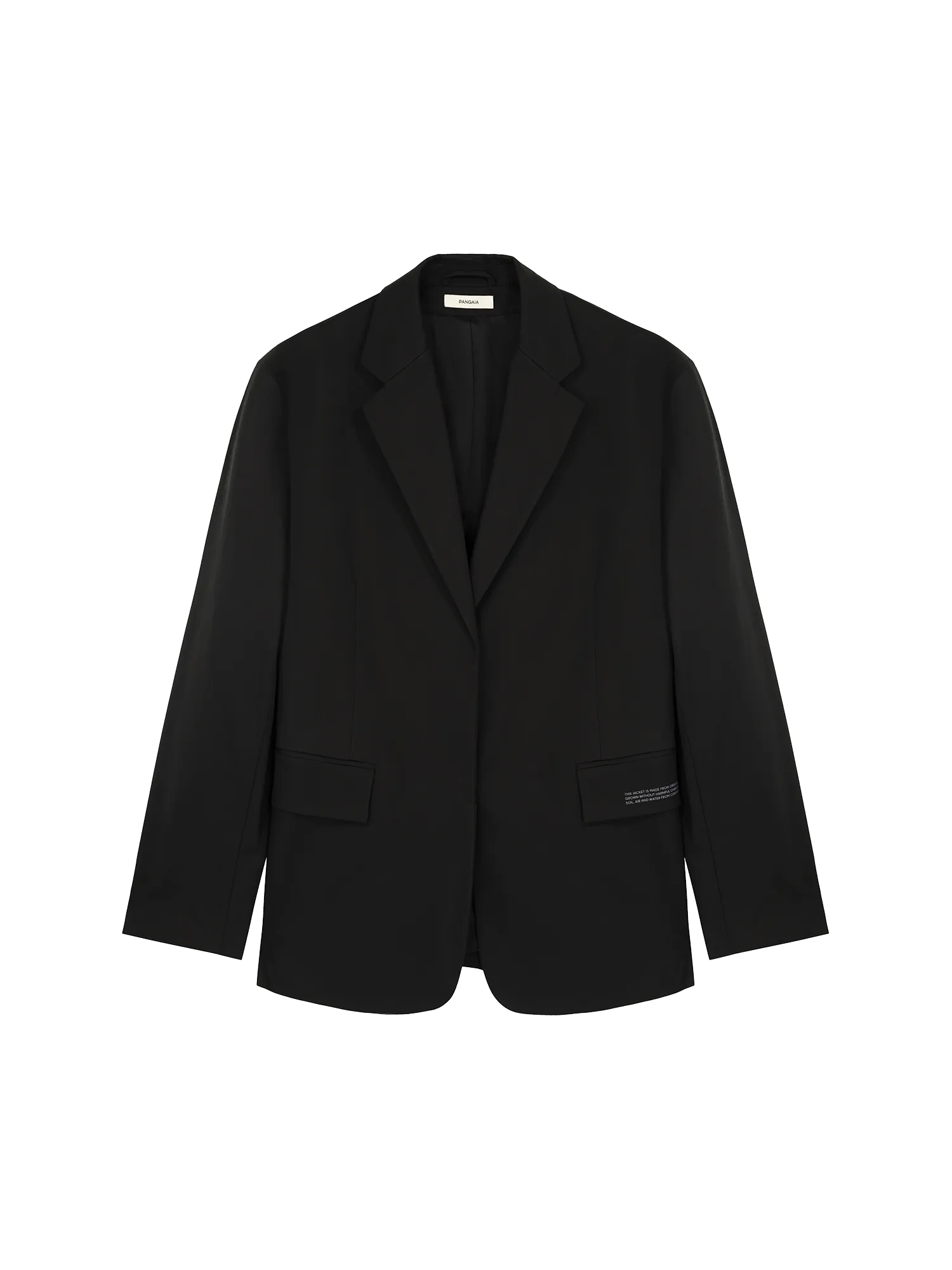 Women's Organic Cotton Oversized Tailored Blazer—black